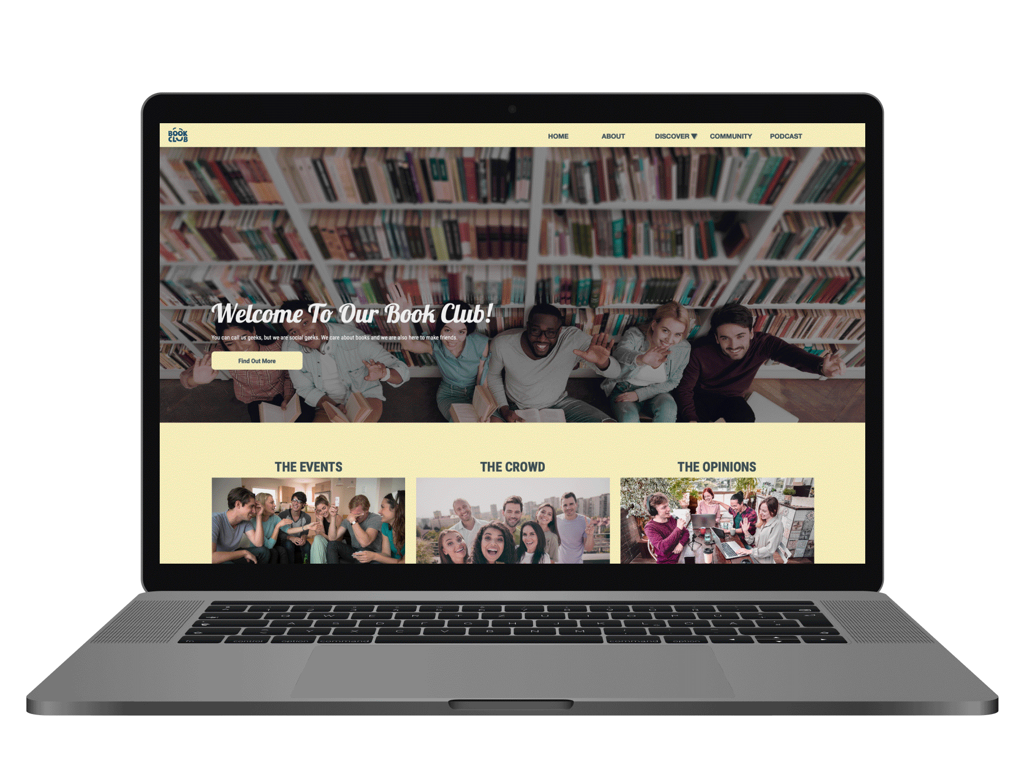 A laptop displays different projects one-by-one.