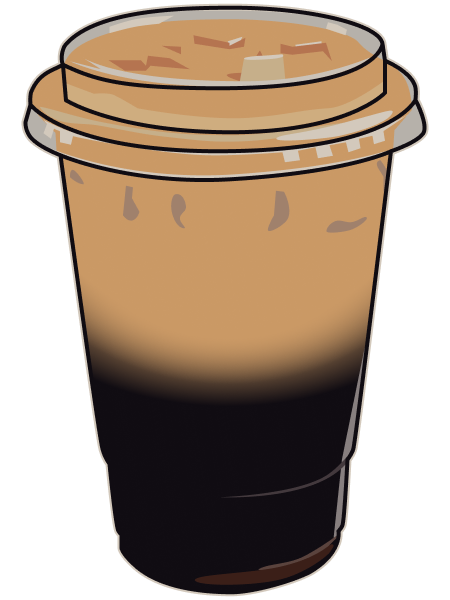 Vector drawing of a cup of coffee.