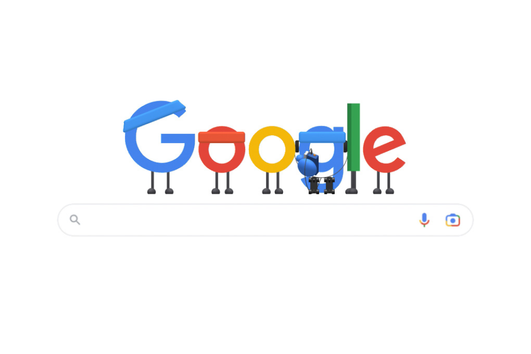 3D model of the Google logo designed to celebrate the Walkman.