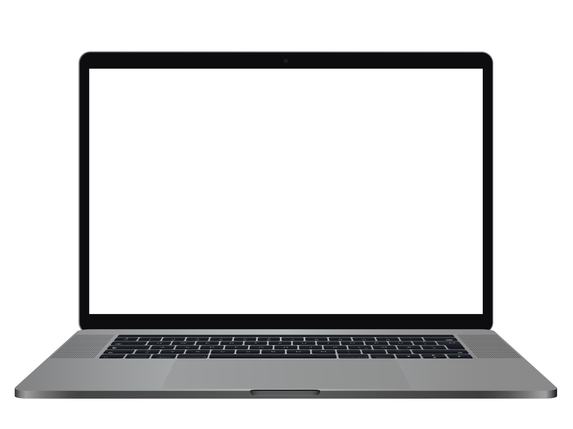 A blank laptop.